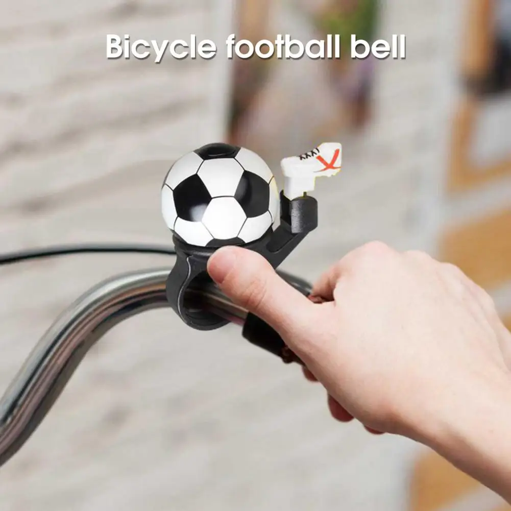Bisiklet Boynuz Karikatür Futbol Bisiklet Çan Halka Yüksek Sesle Mini MTB Güvenlik Bisiklet Gidon Futbol Çan Halka Bisiklet Aksesuarları Görüntü 2