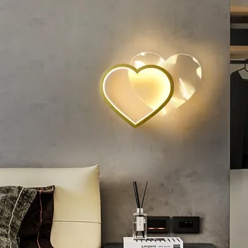 Tüy duvar lambası altın Modern ışık lüks başucu Led lambalar kademesiz karartma ışık yatak odası koridor oturma odası duvar aydınlatma