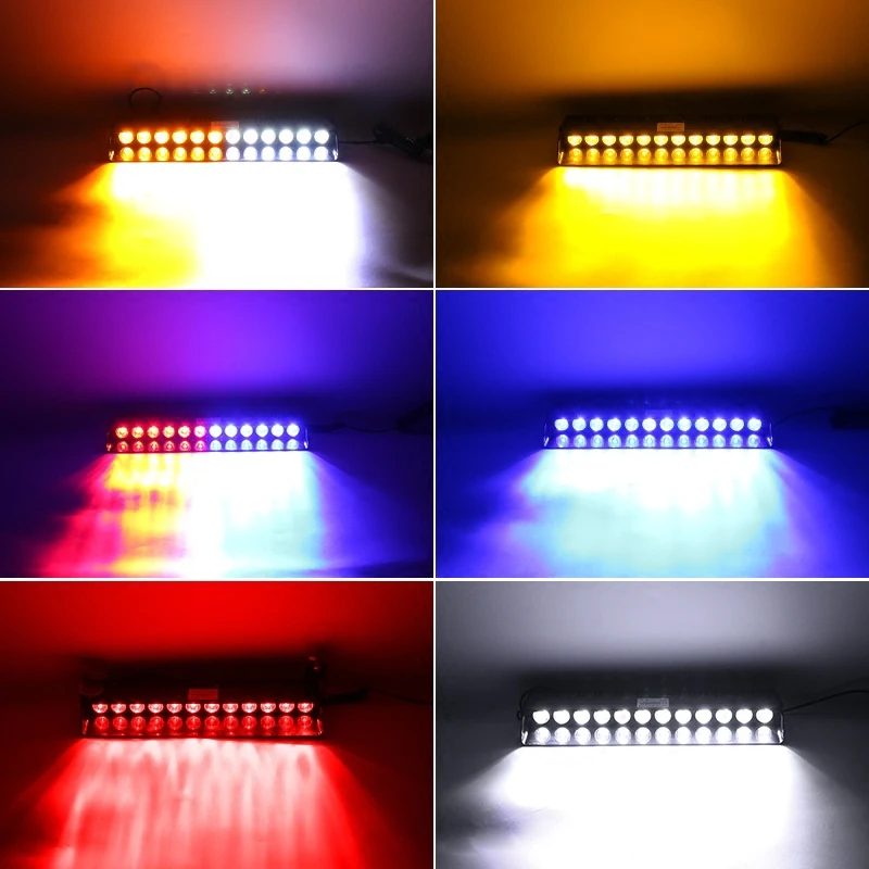 Araba elektronik flaş ışıkları Lamba 8/9 / 12LED Polis Led Flaşör acil uyarı ışığı Araba Uzaktan kumanda polis lambası strobe Görüntü 1