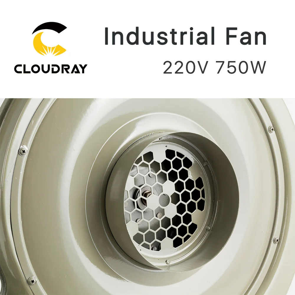 Cloudray 220V 750W egzoz fanı Hava Üfleyici Santrifüj CO2 Lazer Oyma kesme makinesi Orta Basınç Düşük Gürültü Görüntü 3