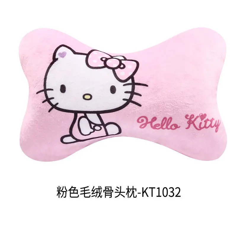 TAKARA TOMY Hello Kitty Sevimli Araba Kafalık Boyun Yastık Kış Sıcak Peluş araba yastığı Görüntü 0