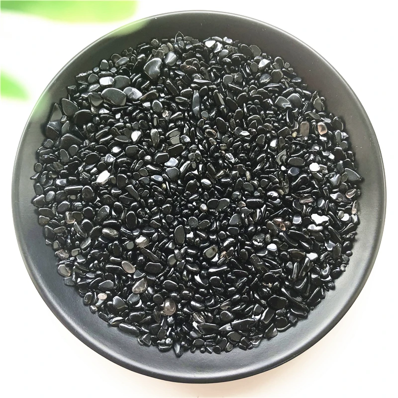 50g 2-4mm Doğal Siyah Obsidyen Kuvars Kristal Mini Taş Kaya Cips Enerji Şifa Toptan Doğal Taşlar ve Mineraller Görüntü 0