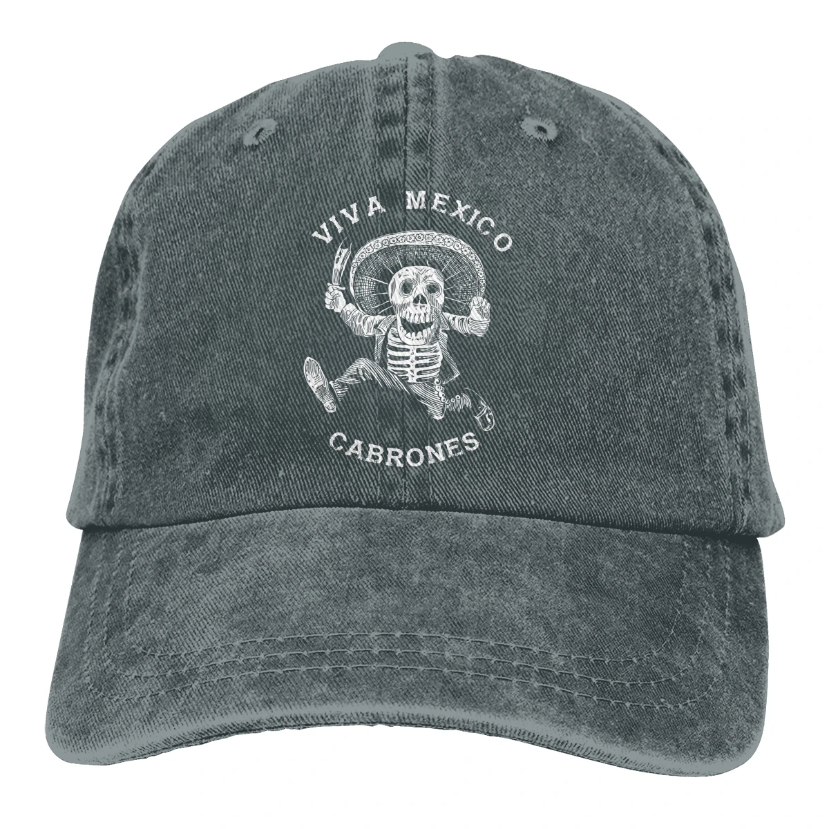 Ayarlanabilir Düz Renk beyzbol şapkası Viva Ölü Mariachi Premium Yıkanmış Pamuk Meksika Şeker Kafatası Komik Spor Kadın Şapka Görüntü 1
