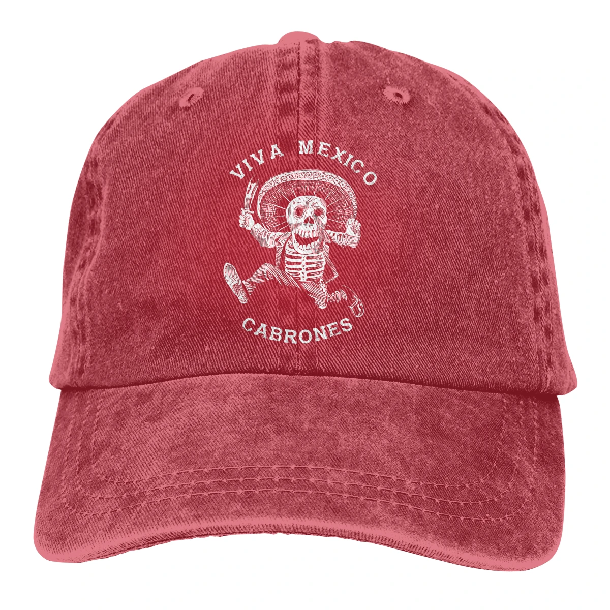 Ayarlanabilir Düz Renk beyzbol şapkası Viva Ölü Mariachi Premium Yıkanmış Pamuk Meksika Şeker Kafatası Komik Spor Kadın Şapka Görüntü 2