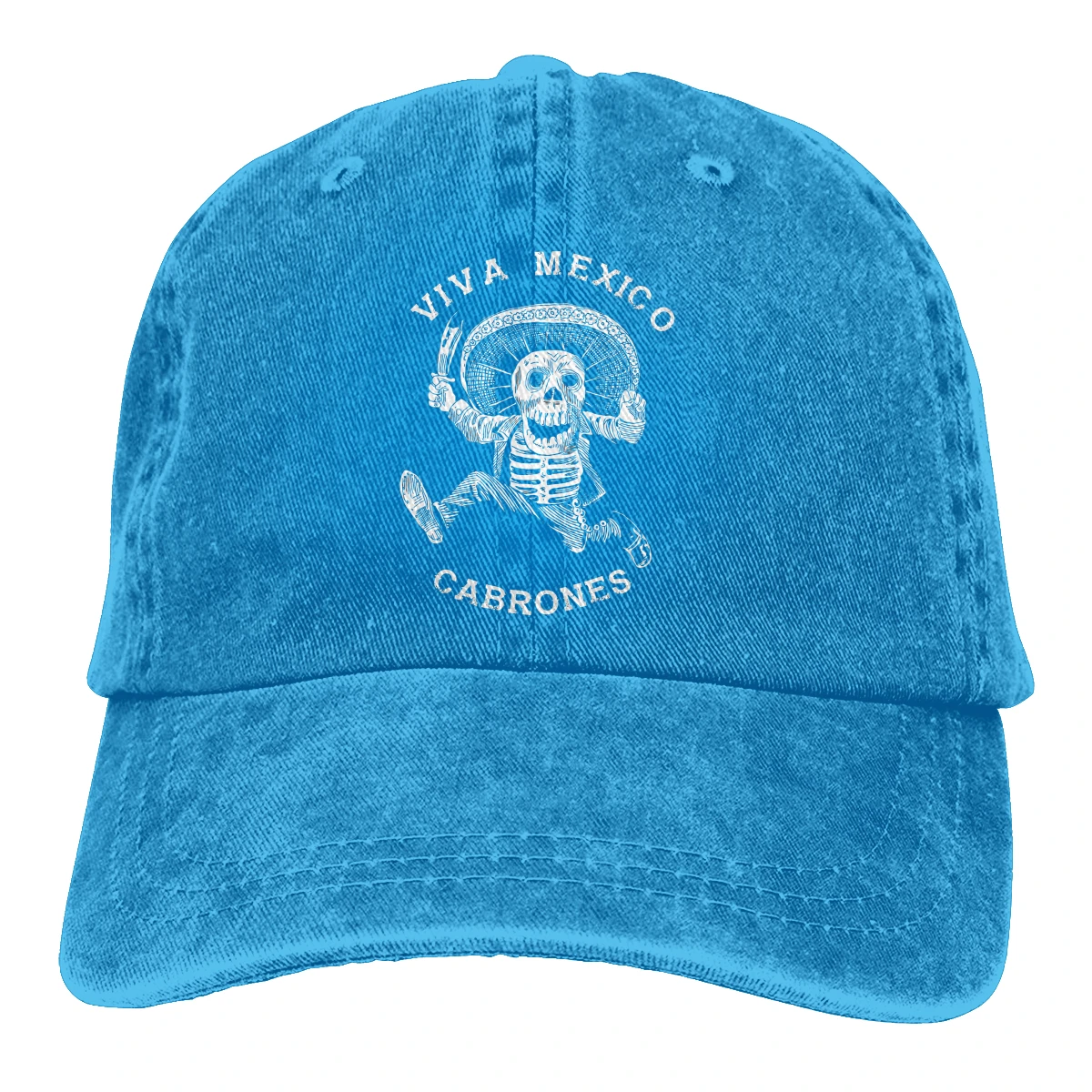 Ayarlanabilir Düz Renk beyzbol şapkası Viva Ölü Mariachi Premium Yıkanmış Pamuk Meksika Şeker Kafatası Komik Spor Kadın Şapka Görüntü 3