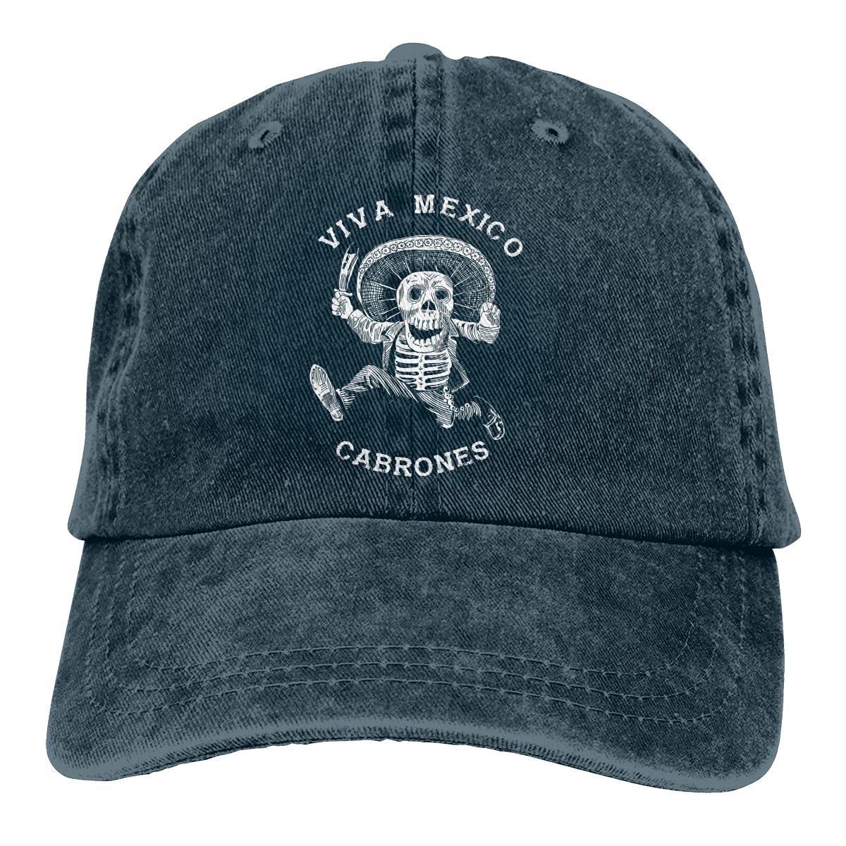 Ayarlanabilir Düz Renk beyzbol şapkası Viva Ölü Mariachi Premium Yıkanmış Pamuk Meksika Şeker Kafatası Komik Spor Kadın Şapka Görüntü 4