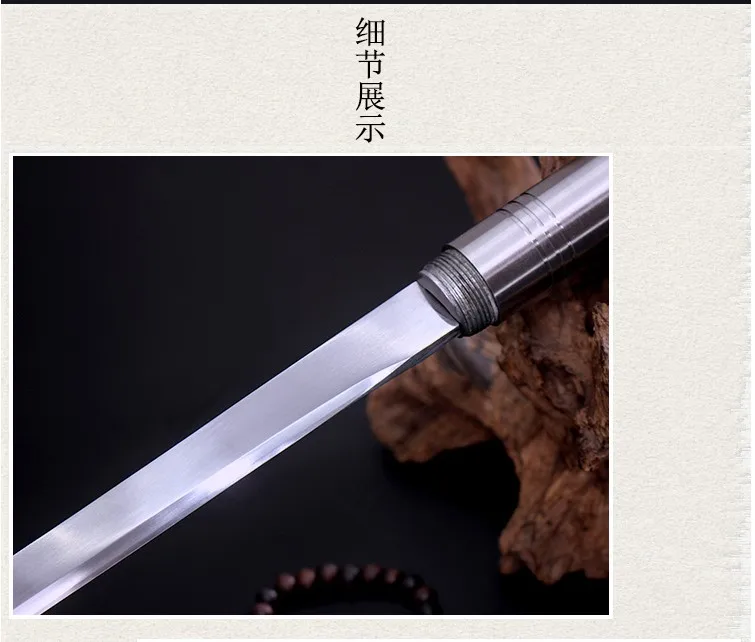 El yapımı Çin WuShu kılıç düz rapier Manganez çelik Bıçak bıçak kenar Kılıç Görüntü 2