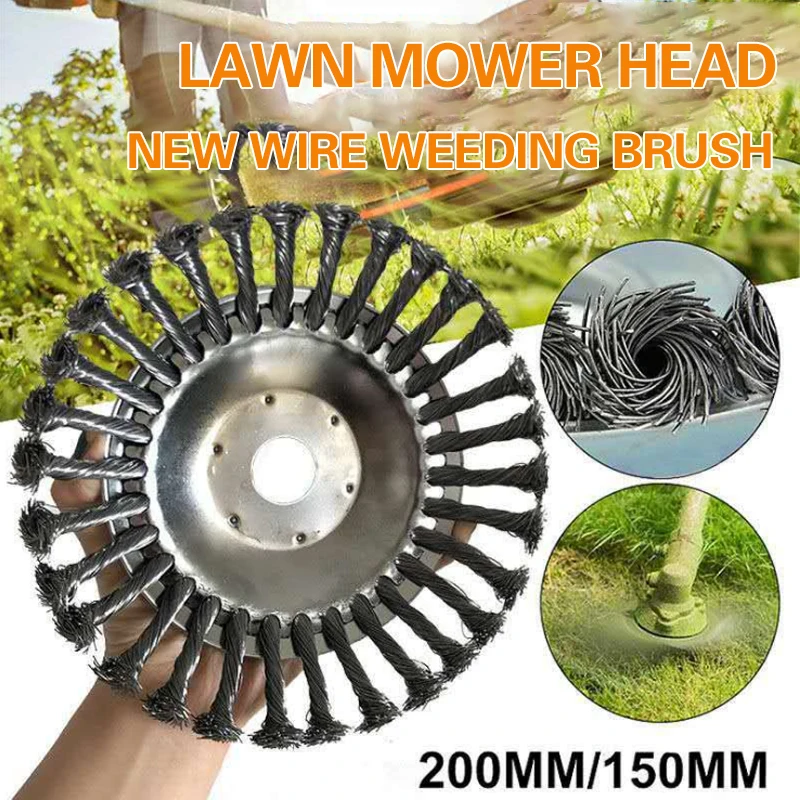 150mm çim makası Kafa Çelik Tel Taşıyıcı çalı kesici Parçaları Toz Paslanma Temizleme Düğün Tekerlek Bahçe çim biçme makinesi Güç Aracı Görüntü 3