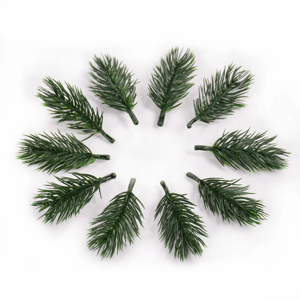 10 Adet Yapay Bitki Plastik Çam İğneleri Çam Kozalakları Noel Düğün Ev Çelenk Buket Dekorasyon DIY El Yapımı Aksesuarlar Görüntü 2