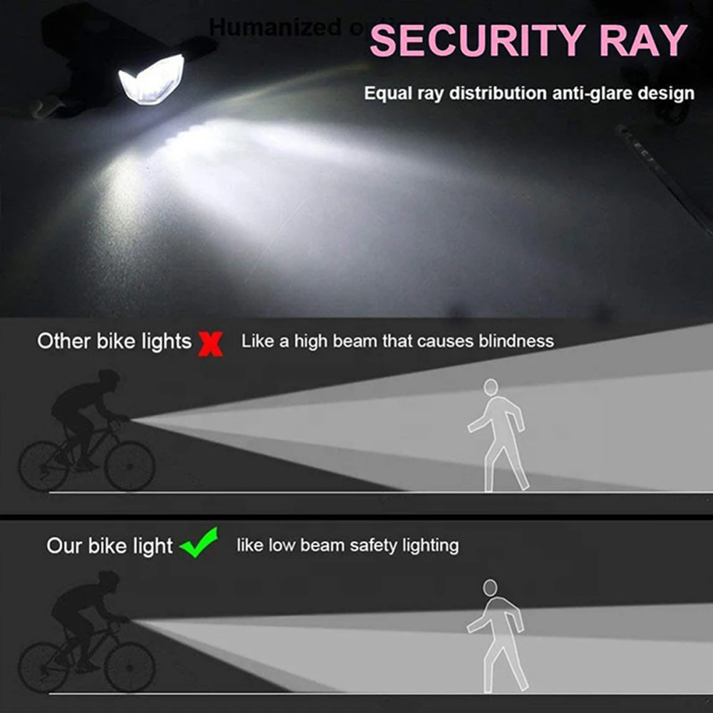 USB ile şarj edilebilir bisiklet ışığı MTB Bisiklet Ön Arka Arka Stop Lambası Bisiklet Güvenlik uyarı ışığı Su Geçirmez Bisiklet Lambası El Feneri Görüntü 2
