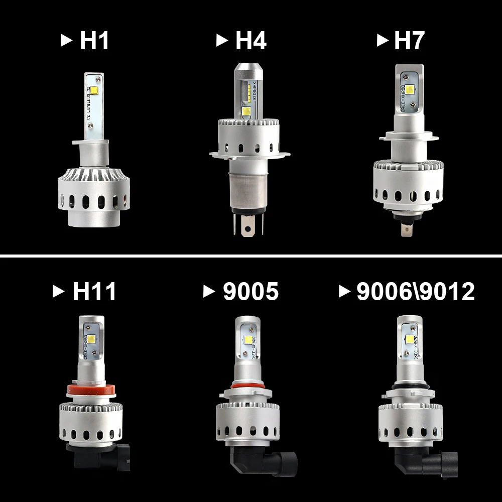 H4 LED H7 Ampul XHP - 50 Otomatik Far 7 S 40 W 8000LM H1 H11 9005 HB3 9006 HB4 9012 6500 K canbus Kablosuz entegre Araba Styling Görüntü 5