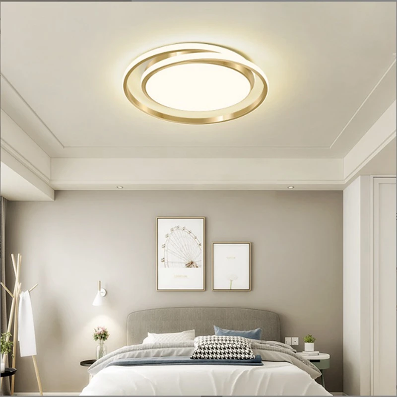 Yeni Yatak Odası Modern Tavan Lambası Yaratıcılık Çalışma Odası Restoran İç Dekorasyon Lambaları Bireysellik Altın Avize Görüntü 4