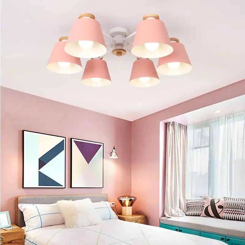 Modern günlük tasarım oturma odası tavan avize mutfak avize yatak odası tavan lambası villa iç aydınlatma E27 ampul lamba Görüntü 2