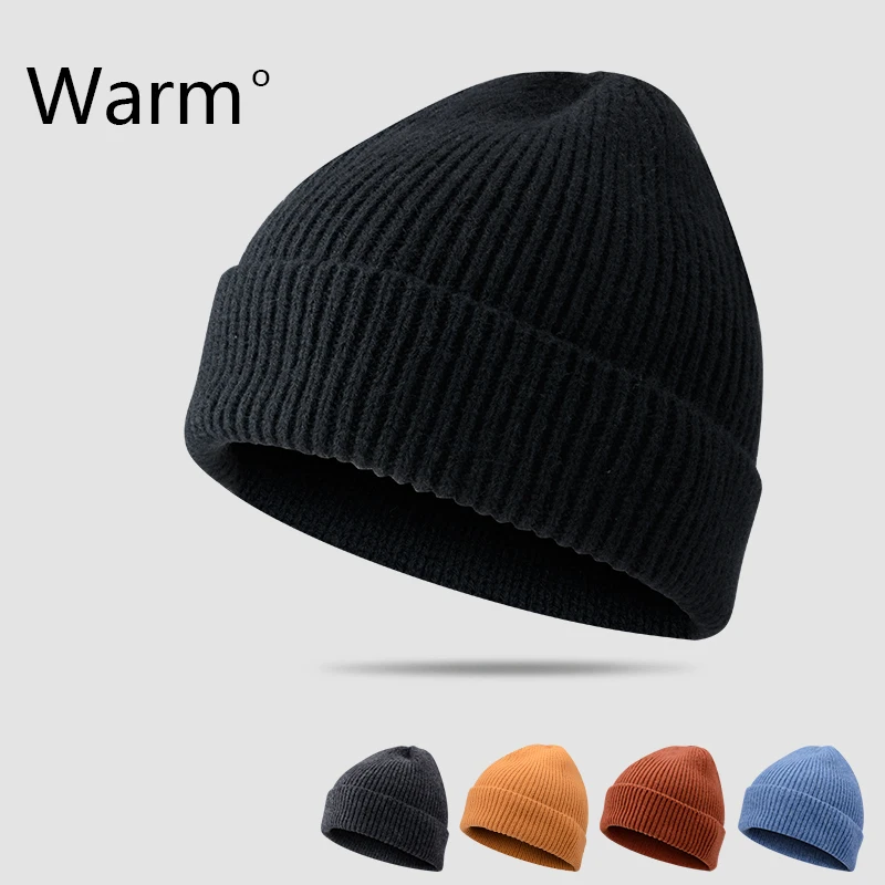 2022 yeni rahat bere gevşek büyük boy örme şapka soğuk havalarda sıcak kalın örme şapka unisex kayak kafatası şapka rahat kış şapka Görüntü 0