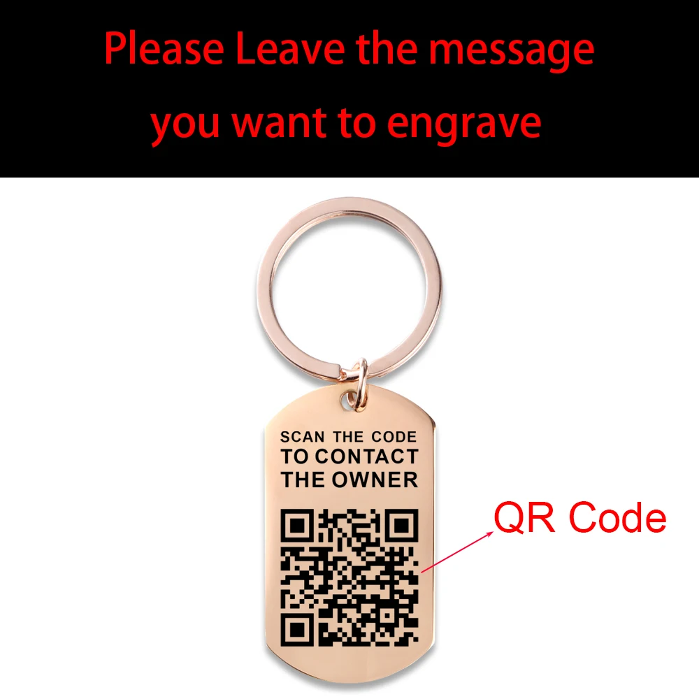 Resim Hediye QR Kodunu Kişiselleştirin-Özelleştirilebilir Anahtarlık-Sırt Çantası Kimlik Etiketi Kiralama Anahtarlık-Özel QR Kod Kimlik Etiketi Görüntü 1