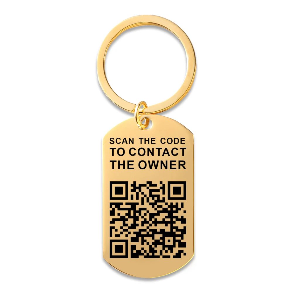 Resim Hediye QR Kodunu Kişiselleştirin-Özelleştirilebilir Anahtarlık-Sırt Çantası Kimlik Etiketi Kiralama Anahtarlık-Özel QR Kod Kimlik Etiketi Görüntü 2