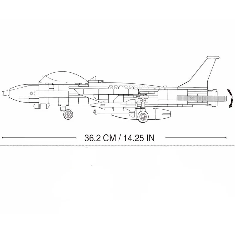 Askeri serisi dünya savaşı ABD Hava Kuvvetleri F14D avcı Modeli asker Aksiyon Figürleri oyuncak inşaat blokları Hediyeler Görüntü 2