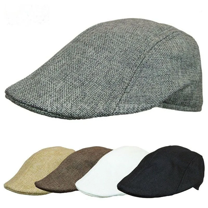 Erkek Bere Sokak Newsboy Şapka Bahar Sonbahar Kış Retro İngiliz Bere Şapka Erkekler Doruğa Ressam Kapaklar İleri Cabbie Şapka Görüntü 5