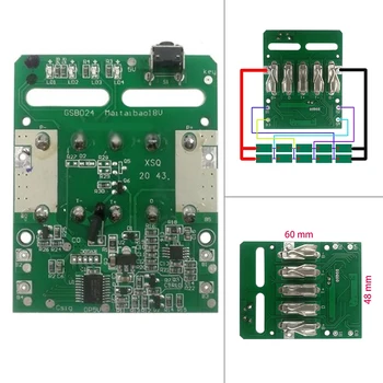 1 X PCB kartı Şarj Koruma devre PCB kartı Metabo 18V Lityum Pil Rafı Onarım Ve Montaj İçin Piller