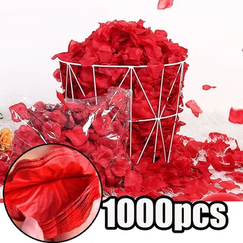 100/500/1000 adet Renkli Aşk Romantik Sıcak Ipek Gül Yapay Yaprakları Düğün Parti Çiçek Iyilik Dekorasyon Güller Malzemeleri