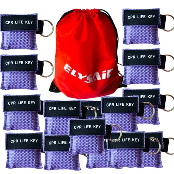 100 adet Resüsitatör Yüz CPR Maskesi YAŞAM ANAHTAR Anahtarlık Büyük Hediye Cep Çanta İlk Yardım Güvenlik Araçları Açık Seyahat