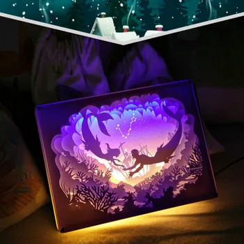 12 Takımyıldızı Kağıt Oyma Lamba Yenilik 3D Gece Lambası USB Güç Kağıt kesim Atmosfer Lamba Oturma Odası Yatak Odası Sanat Dekorasyon