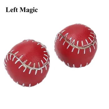 2 Adet Deri Pirzola Fincan Topları (1 Düzenli ve 1 Manyetik, Kırmızı, 2.2 cm) sihirli Hileler Yakın Çekim Yanılsama Hile Mentalism Sahne Aksesuarı