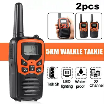 2 adet Walkie Talkie el radyosu 22 Kanal Seti 10 Km Uhf 400-470 Mhz Çift Bant telsiz Mini İletişim Alıcı-verici
