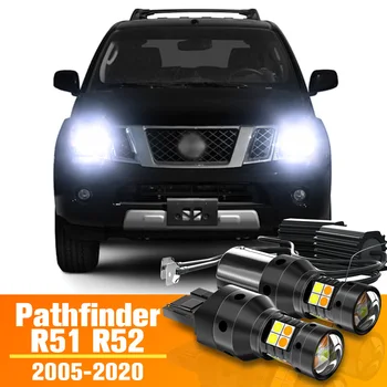 2 adet Çift Modlu LED Dönüş Sinyali + Gündüz Çalışan İşık DRL Aksesuarları Nissan Pathfinder İçin R51 R52 2005-2020 2012 2013 2014 2015