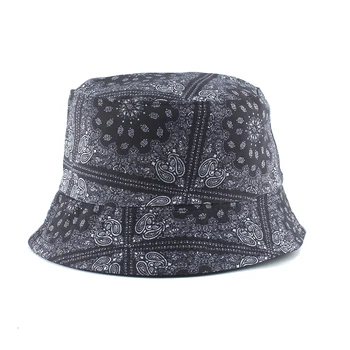 2020 Yeni Vintage Baskı Kova Şapka Siyah Bob Chapeau Geri Dönüşümlü hip hop şapka Yaz Balıkçı Şapkalar Kadınlar İçin Gorras