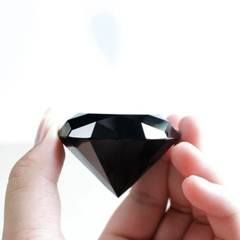 6 cm Doğa Siyah Kristal Obsidyen Elmas Enerji şifa taşı Parti Chrismas Hediyeler Ev Dekorasyon Süsler El Sanatları