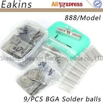 888 / modelleri BGA Stencil BGA Reballing Stencil Kiti İle Doğrudan ısıtma Reballing İstasyonu Yerine + 9 / ADET BGA Lehim Topları