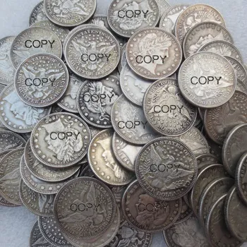 ABD Bir dizi 1892-1916 74 Adet Berber Çeyrek Dolar Farklı Nane Gümüş Kaplama Kopya Para