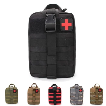 Acil Açık Survival Taktik Tıbbi Ilk Yardım Kiti Molle Tıbbi EMT Askeri Paketi Avcılık Programı bel çantası