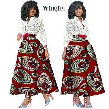 Afrika Etekler Kadınlar için Yeni Stil Dashiki Afrika Tarzı Giyim Bazin Riche Uzun Maxi Balo Etekler WY3137