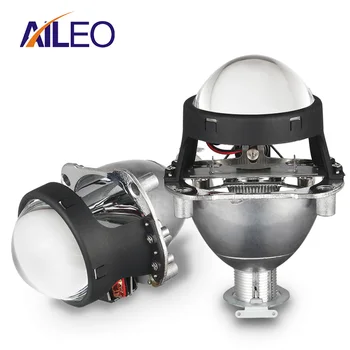 AILEO 2.5 inç bi xenon Projektör lens ile DRL LED melek gözler shrouds 9005 HB3 9006 HB4 H4 H7 xenon motosiklet Araba Farlar