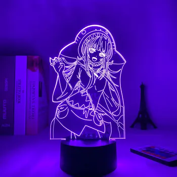 Anima 3D Lamba Genshin Darbe Çocuk LED gece ışığı Renk Değiştirme Usb Akülü Usb Lamba Gawr Gura Oyun Odası Benzersiz Hediye