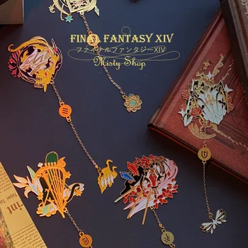 Anime Oyunu Final Fantasy XIV FF14 Metal Imleri Çin tarzı Antik Klasik Karikatür Püsküller Imleri Xmas Hediyeler
