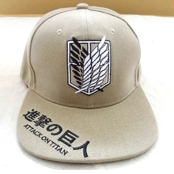 Anime Titan erkek beyzbol şapkası Kanatları Özgürlük Işareti Yaz Snapback Şapka Açık