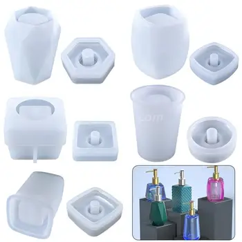 Aromaterapi Şişe silikon kalıp losyon dispenseri pompa şişesi Reçine Kalıp Büyük Kavanoz Pompası Saman Aroma Çekirdek DIY Craft için