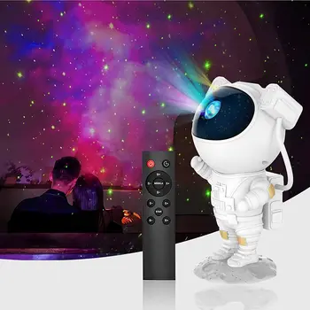 Astronot Galaxy Yıldız Projektör Yıldızlı Gece lambası Zamanlayıcı ve Uzaktan Bulutsusu ışık projektör Çocuk Odası için Tavan Ev Dekor
