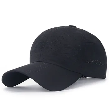 Beyzbol Şapkaları Kadın Balıkçı Yaz Unisex Erkek Snapback Şapka Örgü Nefes Alabilen Siyah Casual Spor Şapka Cap
