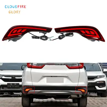 CloudFireGlory Çift Sol Sağ LED Arka Tampon Lambası Reflektör Fren Kuyruk İşık Honda CRV İçin CR-V 2017 2018 2019