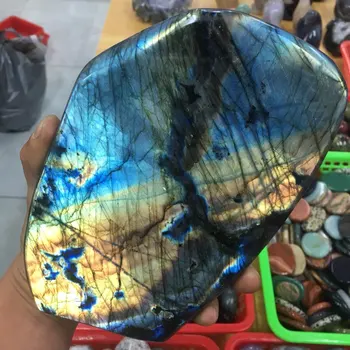 Doğal Labrador Kristal kuvars Ham Taş Maden Aura Parlatma şifa