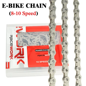 E-Bisiklet Zinciri 8 9 10 11 12 Hız Elektrikli Spor Bisiklet Zincirleri 136 Linkler Anti-Pas Ebike Parçaları Sihirli Toka İle