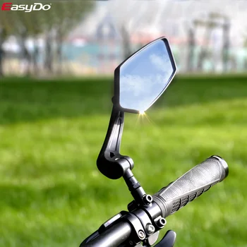 EasyDo Bisiklet Gidon Dikiz Aynası Bisiklet Bisiklet Geniş Arka Görüş Reflektör Ayarlanabilir Sol Scooter E Bisiklet aynası