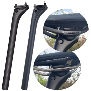 ELITA TEK Karbon Fiber Sele MTB / Yol Bisikleti 27.2/30.9/31.6 mm Seatpost Ofset 20mm ışık 155g