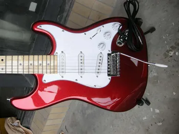 Fabrika mağaza metal kırmızı vücut maple klavye ST 6 strings elektro gitar 8yue31