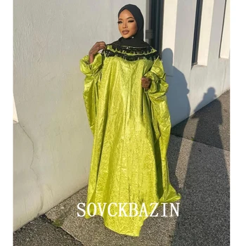 Geleneksel Afrika Bayan Giyim Bazin Riche Elbise Nijerya Düğün Veya Parti Maxi Elbise Dashiki Yüksek Kalite 2022 Zarif Elbise
