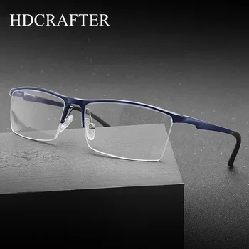HDCRAFTER Glassea Anti-mavi ışık Anti-yorgunluk alüminyum magnezyum gözlük çerçeve erkekler optik reçete cam oculos de gri
